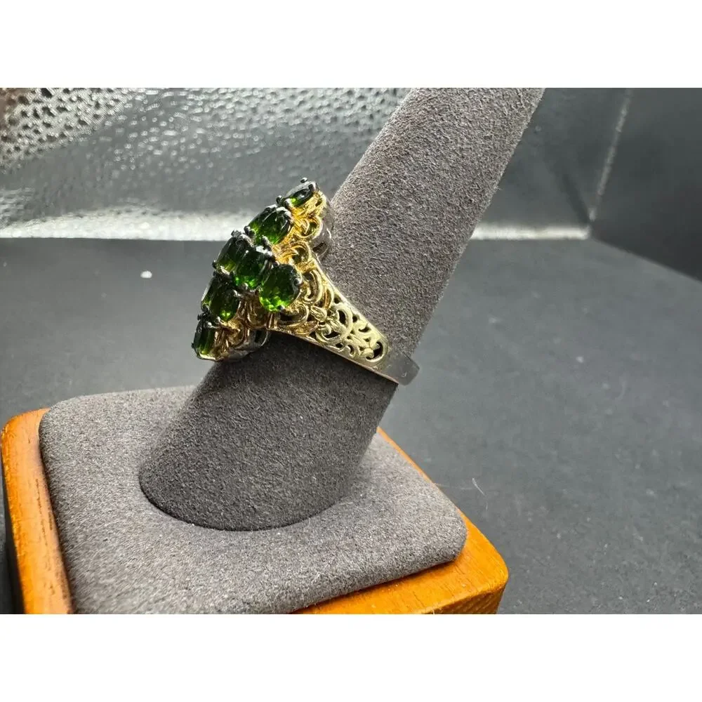 STS Chuck Clemency Sterling Silver 925 Chrome Dropside W/ Gold Vermeil Ring Sz 9